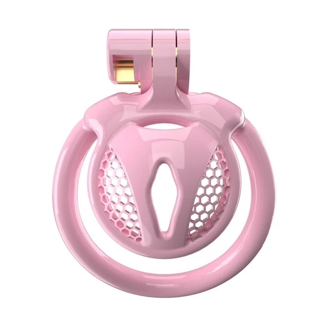 Cage De Chasteté Rigide CockLock - Sex Toy Homme, Taille M (6,5 X 3,5 Cm) Rose