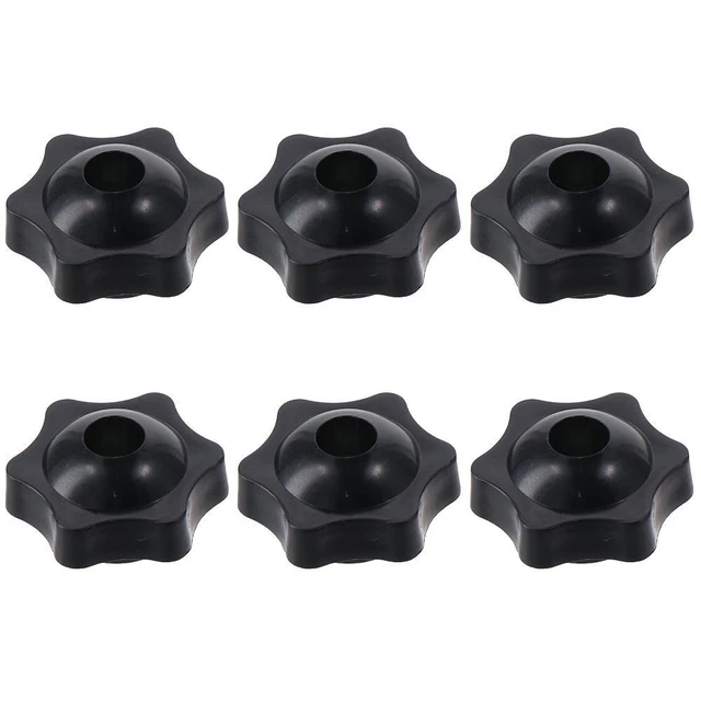 1/4 pulgadas 6 estrellas mango tornillo puño nailon cabeza hexagonal botones accesorios