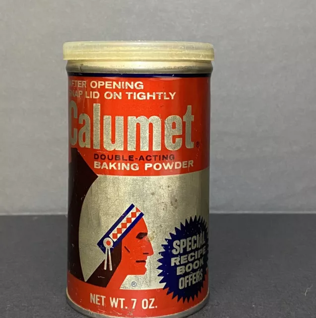 Vintage Tin Can General Foods Calumet Double Acting Baking Powder 7 Oz.