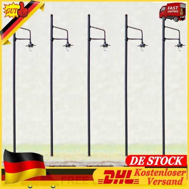 5X HO Scale LED Street Light Model Train Railroad Station Yard Lamp Post