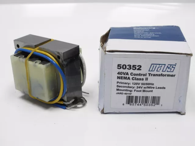 Mars 50352 40VA 120V TO 24V Foot Mount Step Down Transformer