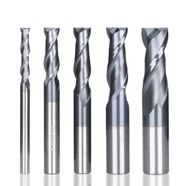 Milling Cutter 2 Flute Router Bit HRC 45 Tungsten Carbide CNC End Mill 1-18mm