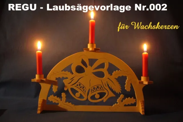 REGU - Laubsägevorlage - einfach - für Schwibbogen " Glockenspiel " Nr.002  KG +
