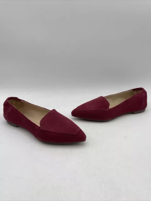 Hush Puppies Hazel Pointe Loafer Women's Burgundy, Suede Leather Size 8.5