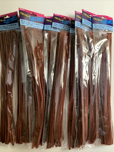 250 Limpiadores de Pipas Marrones 6mm Darice 12"" Vástagos de Oruga Artesanales Nuevos Sellados
