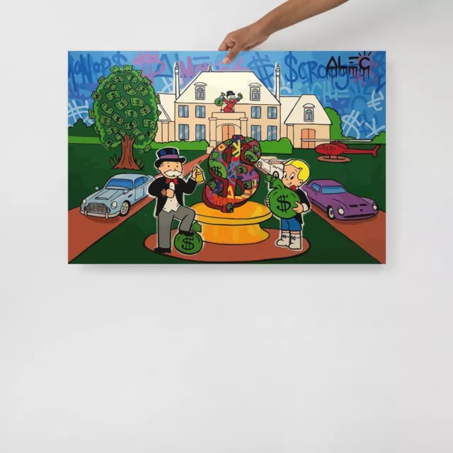 Alec Monopoly Picture Mr Monopoly And Richie Rich Mansion Poster For Wall Decor