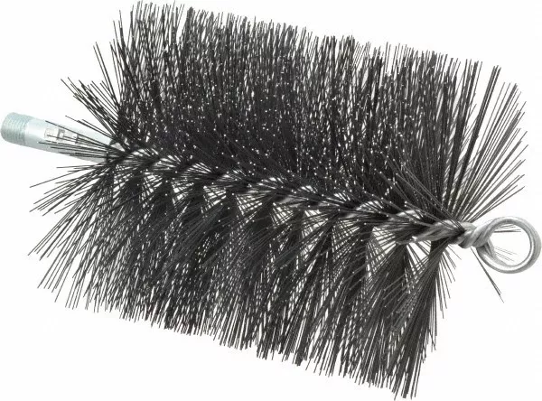 Schaefer Brush 5" Diam Chimney Brush, Tempered Steel Wire, 1/4" NPT Male