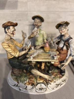5 Portabonbon in porcellana Capodimonte anni '50 