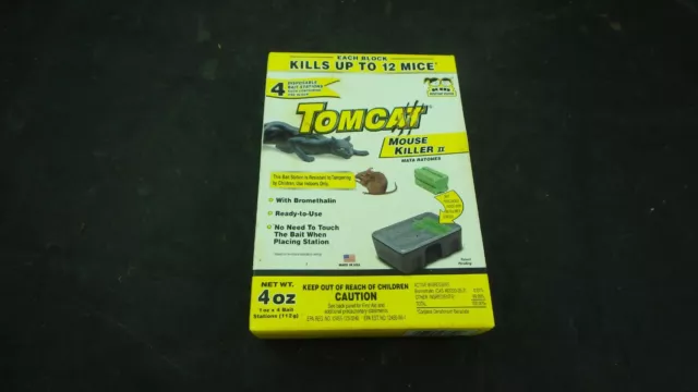 TOMCAT Souris Killer II Enfant Résistant 4 Appât Stations Neuf Usine Scellé