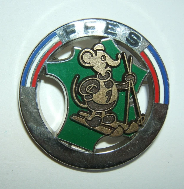 Insigne Fédération Française De Ski (FFS) - Ecole De Ski Cristal - Vintage
