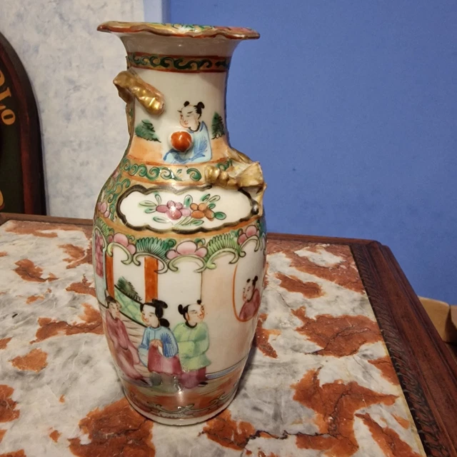 Ancien Vase Porcelaine De Chine Canton 19Eme Chinese Porcelain Vase