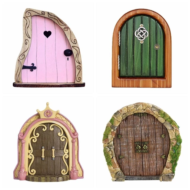 Wooden decoration ornaments figures sculpture fairy tales yard tree decoration fairies gate