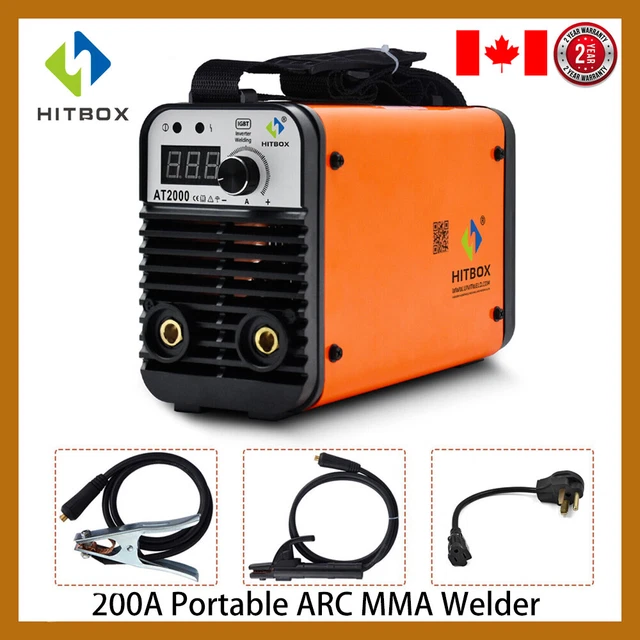 HITBOX ARC Welder 200A 110V 220V Dual Volt Inverter MMA Stick Welding Machine CA
