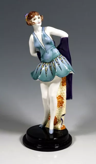 GOLDSCHEIDER Figure Female Dancer Headdress Vienna Thomasch Mnr : 5314