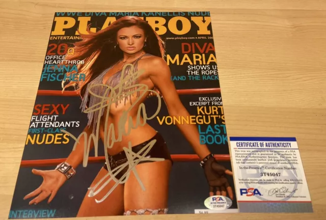 Maria Kanellis WWE Playboy Cover Hot Sexy Signed 8X10 Photo PSA/DNA COA