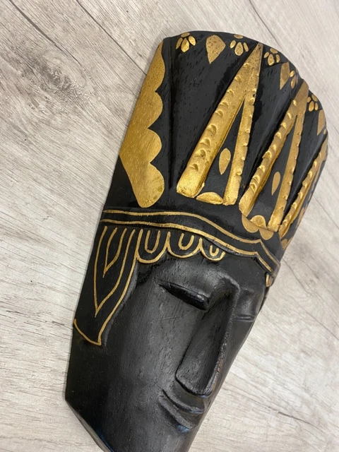 Vintage African Wooden Mask 0ld Tribal Art hand carved beautiful 4