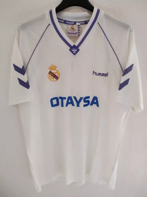 REAL MADRID 1990-1991 Otaysa camiseta shirt trikot maillot maglia hummel XXL