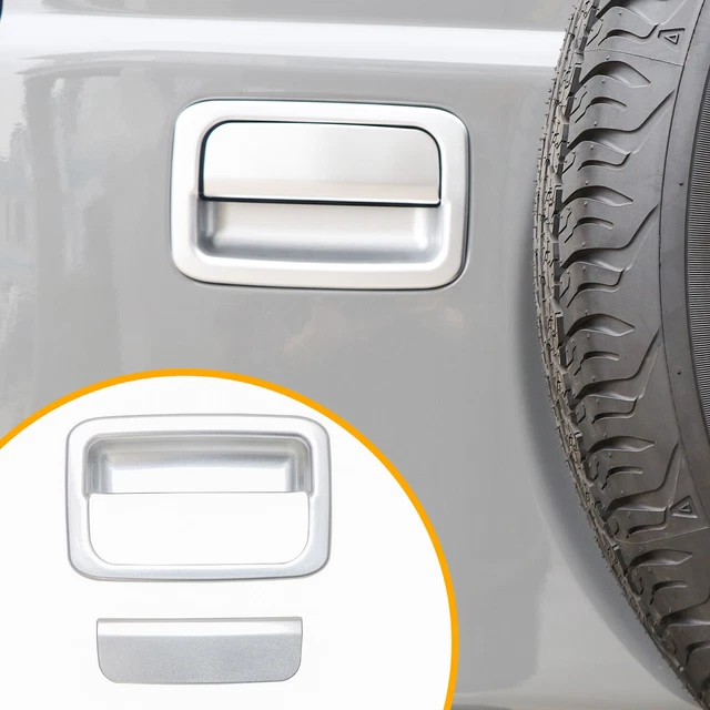 2PCS ABS Silver Rear Door Handle Bowl Cover Accessories For Suzuki Jimny 2019+