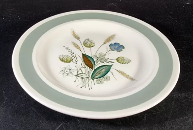 Woodsware Clovelly Wood & Sons Side Dessert Plate Floral Design Green Rim