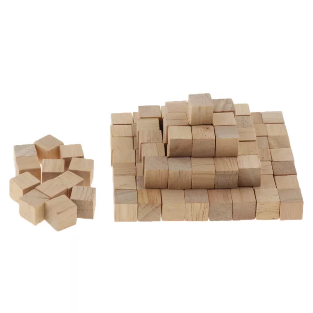 Childrens 100Pcs Wooden Building Blocks Kids Construction Toy Bricks Set