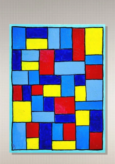 Mikol Merlin Abstract Mid-Century Modern Mcm Original Wall Art Signed Painting
