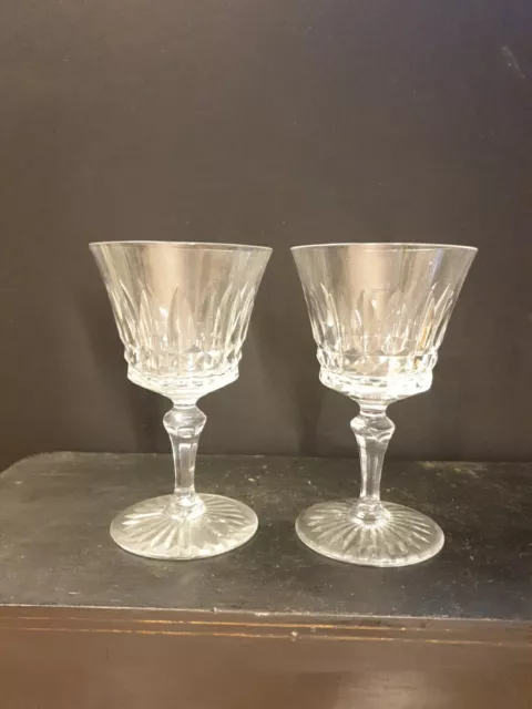 2 Verres à vin / Eau  modèle Piccadilly en cristal de Baccarat ( 13 Cm Haut )