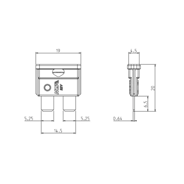 1A - 40A Standard ATO Kfz Sicherung 19mm Autosicherung Flachsicherung MTA Unival 2