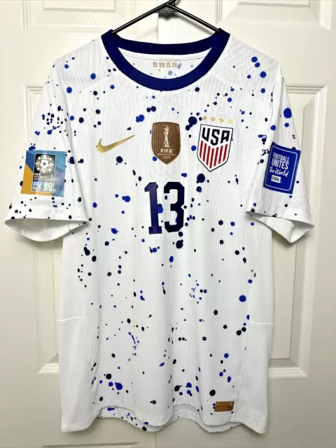 Nike Alex Morgan USWNT USA 2023 Womens World Cup Authentic Jersey Size Large Men