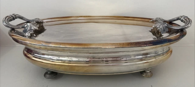 ANCIEN CHAUFFE-PLAT DE TABLE EN MÉTAL ARGENTÉ POINÇONNÉ ORFÈVRE ALEXANDRE GELB | eBay