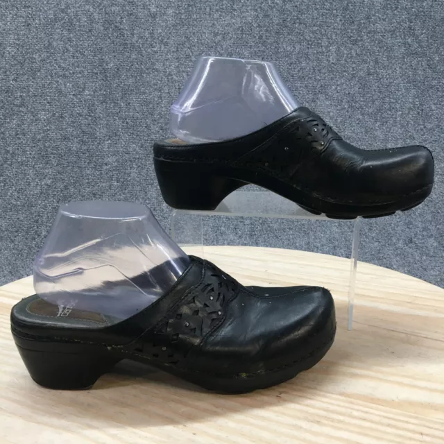Dansko Sandals Womens 41 Shyanne Mules Black Leather Slip On Clog 9820020200