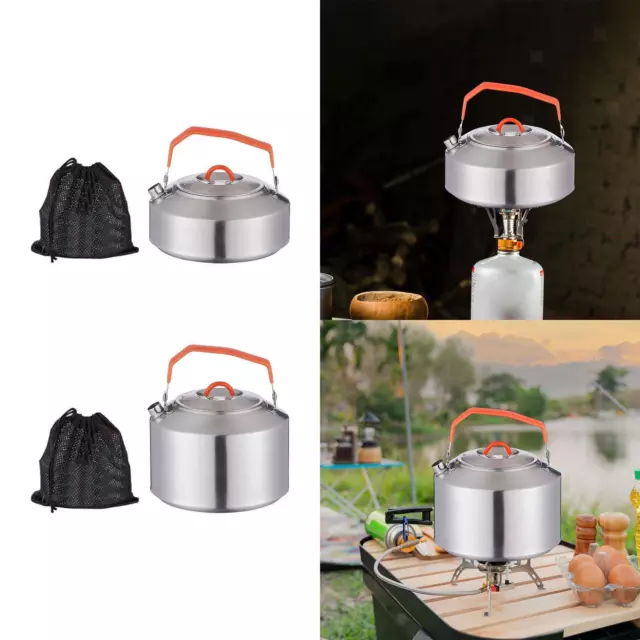 Camping Water Kettle Portable Anti Scald Handle Camp Tea Pot Tea Kettle Teapot