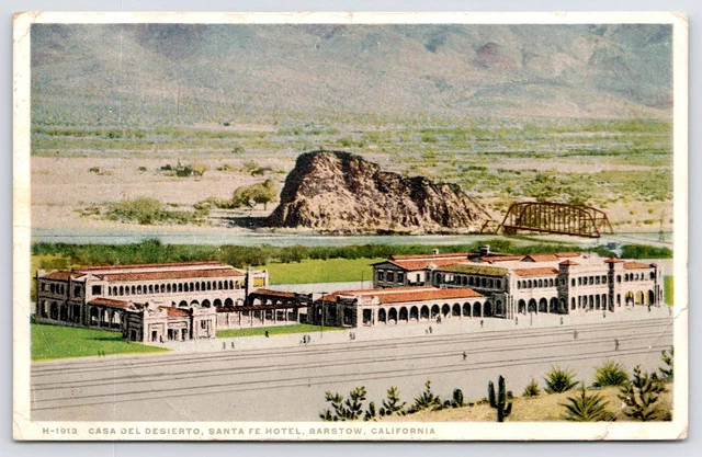 Barstow CA Hotel RR Santa Fe~Casa Del Desierto~Detroit Publishing #H-1913 1923