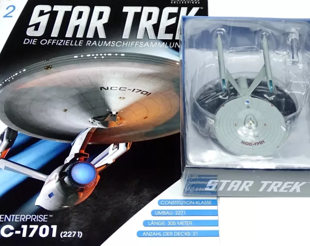 Star Trek Eaglemoss Starship Collection Uss Enterprise Ncc-1701 Refit Ausgabe #2