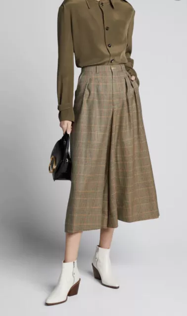 RALPH LAUREN Evan Glen Plaid Collection Culotte Skirt Wool Sz 4 Sold Out Classic