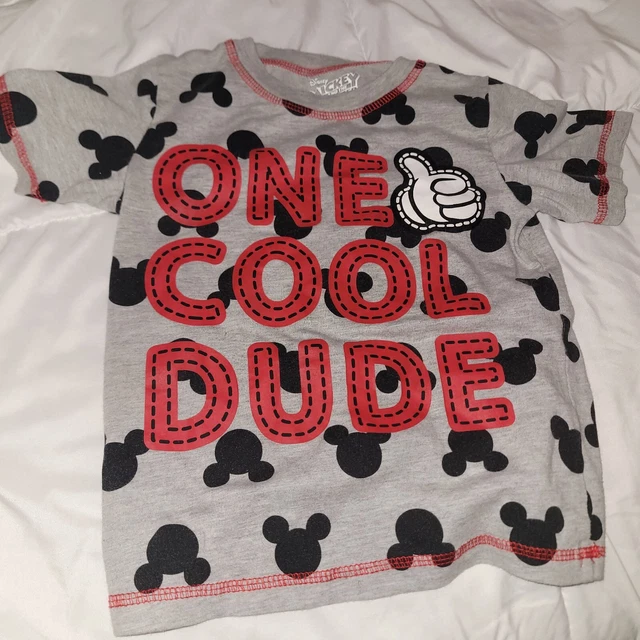 Disney Mickey and the Roadster Racers Toddler Boy 4T Mouse Grey Red shirt