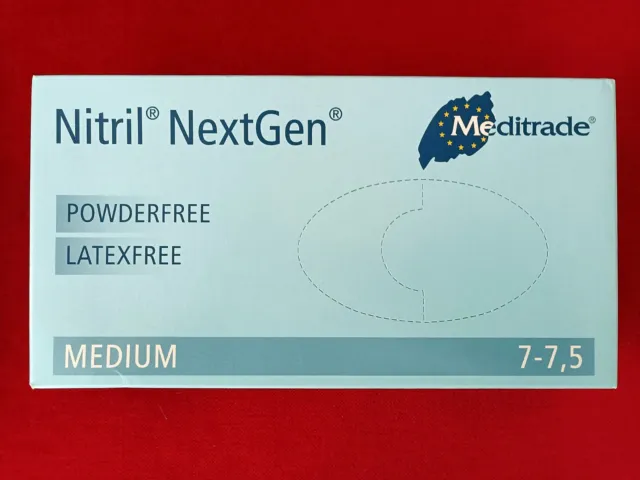 2x 100 St. Nitril NextGen Handschuhe Powderfree Latexfree Gr. M 7-7,5 REF 1283M