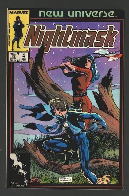 1986 Marvel Comics New Universe Nightmask #4 Feb  comic book