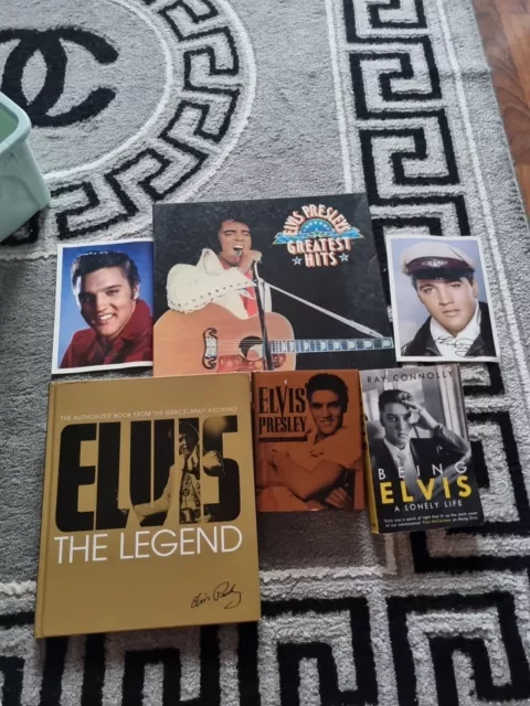 ELVIS PRESLEY GREATEST HITS VINYL Set And Books And Signed Pics