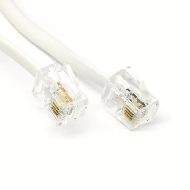 25m ADSL RJ11 to RJ-11 ADSL Cable for Use BT DSL Broadband Router Modem Lead 2