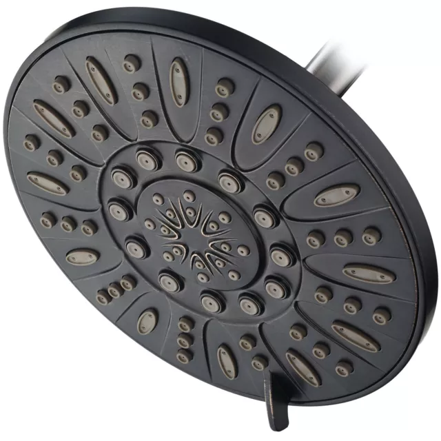 AquaDance® High Pressure 7" Rainfall Shower Head w/ 6 Settings Oil Rubbed Bronze