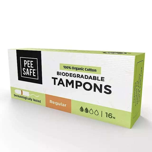 Pee Safe Biodégradables Tampons Pour 8 Heures Protection De Standard 16 Tampons