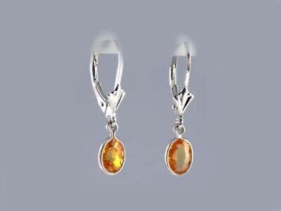 Orange Sapphire Earrings 1¼ct Antique 19thC Medieval Oracle Sorcery Prophecy Gem 2