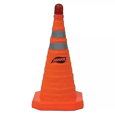 Collapsible Safety Cones, 18 in, Nylon, Orange Aervoe Industries CROWN 1190