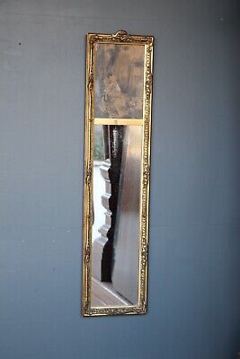 Antique tall carved giltwood French Louis XV trumeau mirror original gilt 1910 3