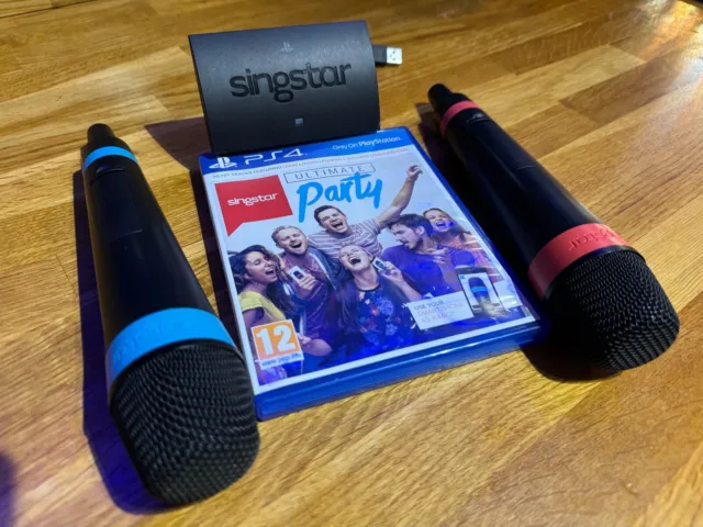 SINGSTAR ULTIMATE PARTY PS4 + WIRELESS Microphones - MINT - FAST
