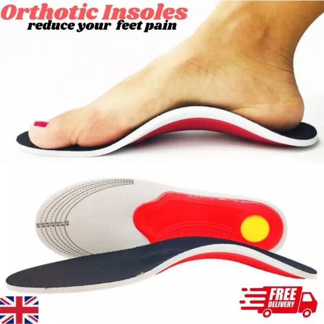 Orthotic Insoles for Arch Support Plantar Fasciitis Flat Feet Back & Heel Pain