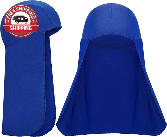 2 Packs Cooling Skull Cap Elastic Sun Shade Hat Neck Shield