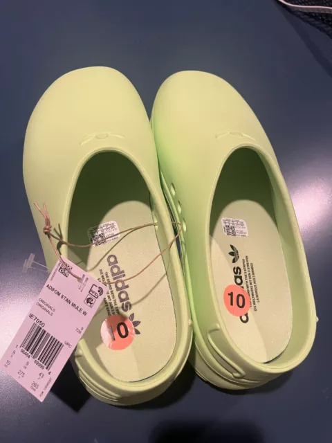 Adidas Adifom Stan Mule Womens Casual Slip On Shoes NWT Lucid Lemon Green Sz 10