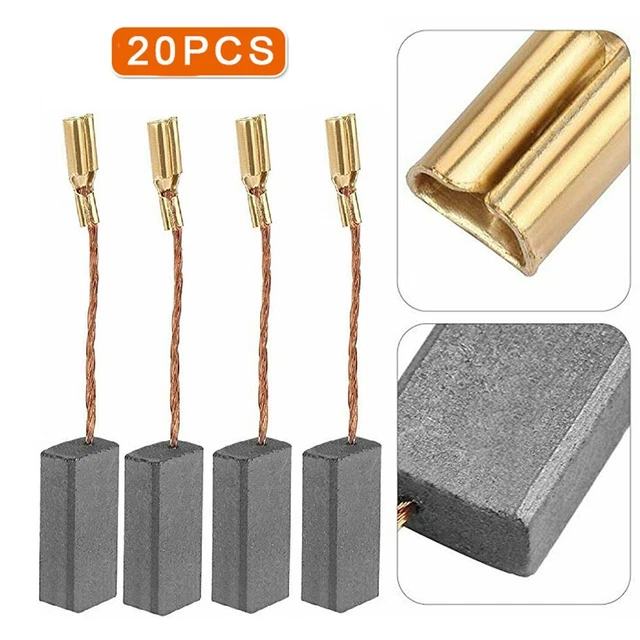20 Pièces Balais De Charbon Pour  Moteur Meuleuse Dangle 15mm X 8mm X 5mm