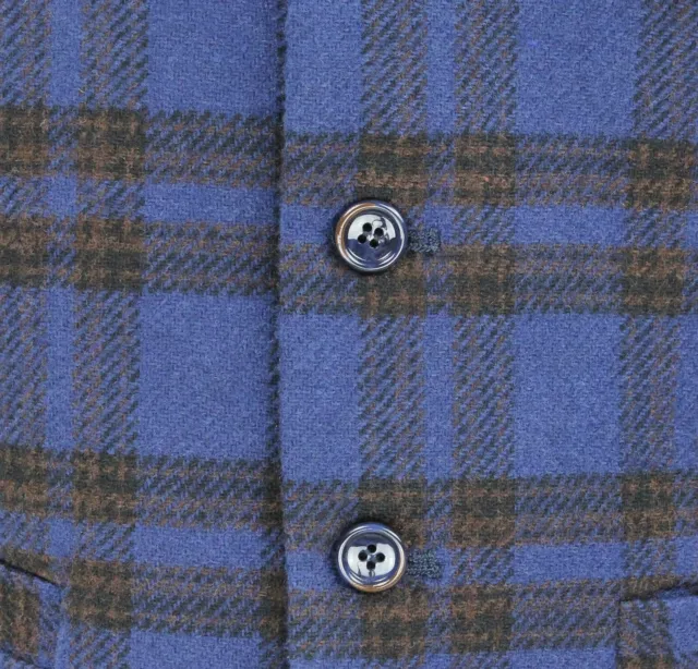 Gilet panciotto uomo Class Blu quadri Galles smanicato cardigan elegante in lana 2